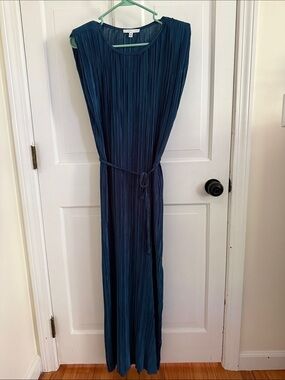 Sincerely Jules Teal Pleated Maxi Dress